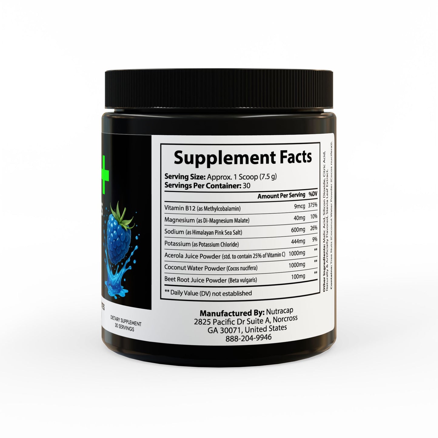 ION + Select Electrolyte Powder, Blue Raspberry (225g, 7.9oz)