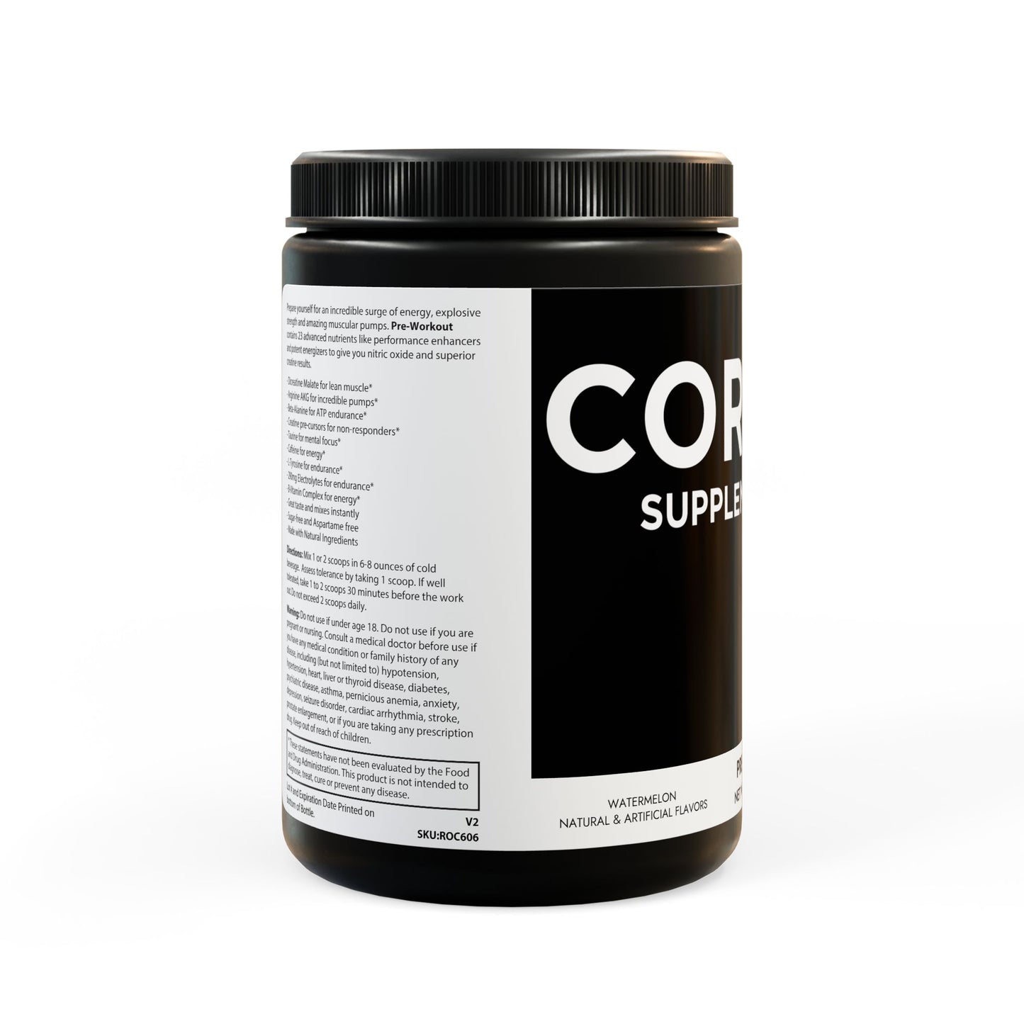 Pre‑Workout+ Powder – Watermelon (300 g / 10.58 oz)
